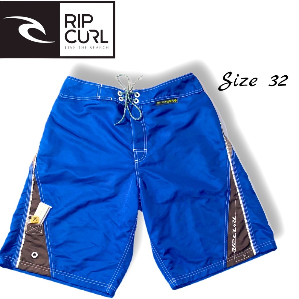Mens Board Shorts Rip Curl Size 32 Blue and Silver